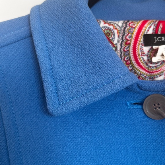 J. Crew Vibrant Blue Coat Lady Day - Picture 3 of 7